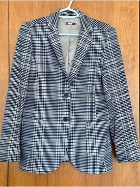J. McLaughlin Women’s Houndstooth Blazer Black + Beige Size S